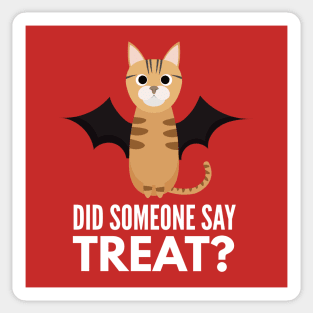 Bengal Cat Halloween Trick or Treat Sticker